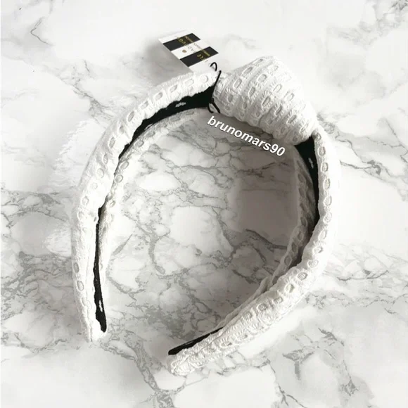 Lele Sadoughi Bianca Eyelet Knotted Headband - Picture 3 of 9